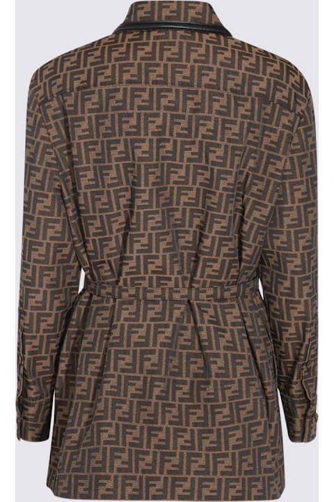 Homeware Fendi Tobacco Cotton Blend Casual Jacket