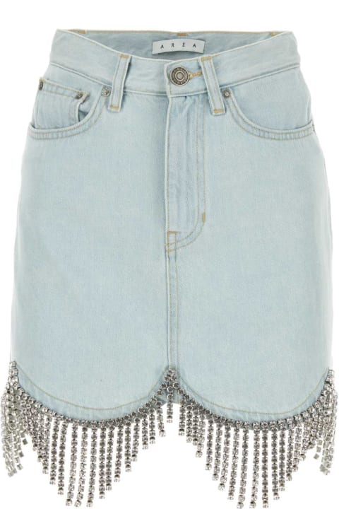 AREA Pants & Shorts for Women AREA Light-blue Denim Mini Skirt