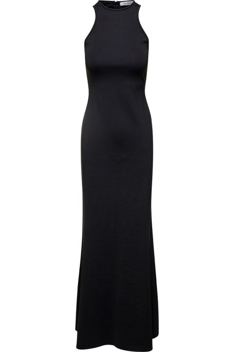 أدوات منزلية Max Mara Black Navarra Sleeveless Maxi Dress In Cotton Blend Woman