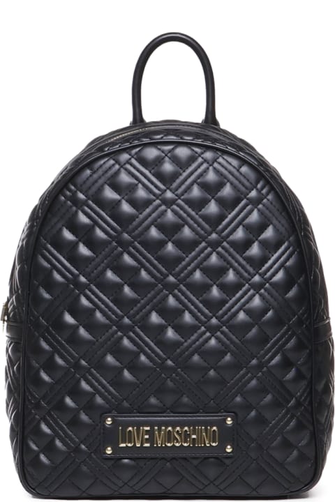 Fashion for Women Moschino Quilted Backpack With Logo