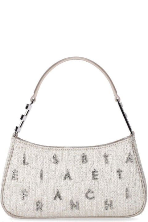 Bags for Women Elisabetta Franchi Logo Embellished Zipped Shoulder Bag