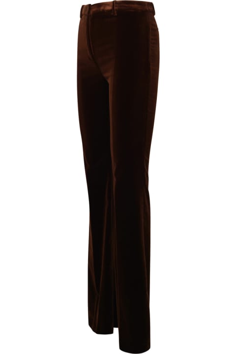 Etro Pants & Shorts for Women Etro Flare Pants In Brown Velvet