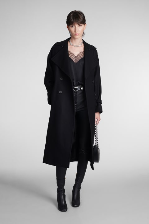 Kealia Coat In Black Wool