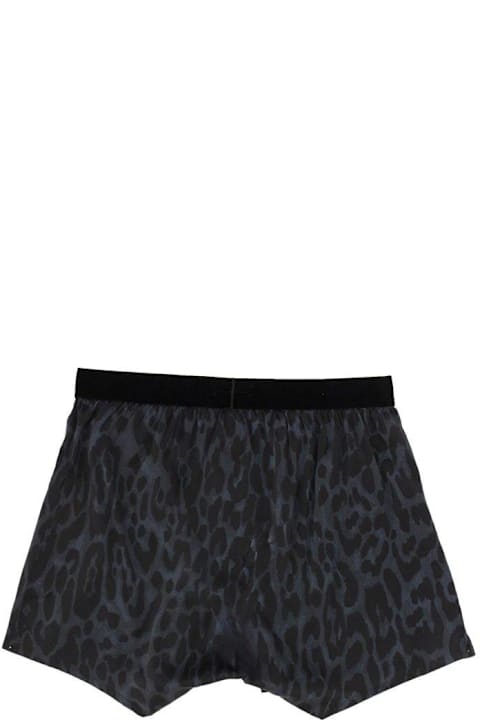 Tom Ford Pants for Men Tom Ford Leopard Printed Logo Waistband Boxers