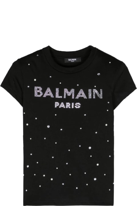 Balmain T-Shirts & Polo Shirts for Girls Balmain T-shirt With Rhinestone