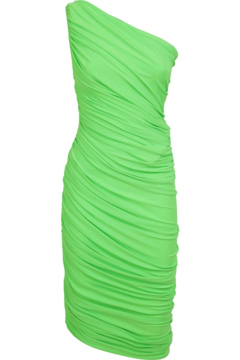 Norma Kamali Women Norma Kamali Neon Green Midi Dress