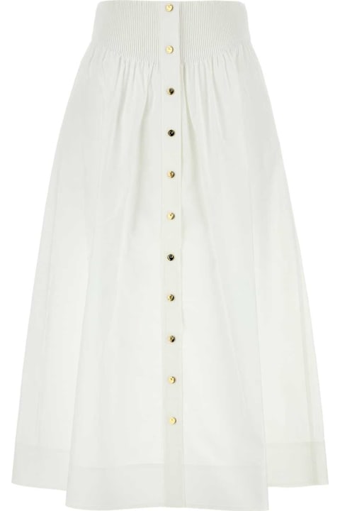Tory Burch Skirts for Women Tory Burch White Stretch Poplin Skirt