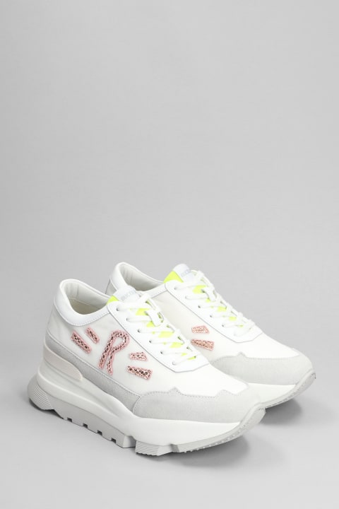 ウィメンズ Ruco Lineのスニーカー Ruco Line Aki Sneakers In White Suede And Fabric
