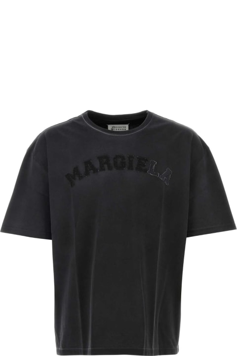 メンズ新着アイテム Maison Margiela Dark Grey Cotton Oversize T-shirt