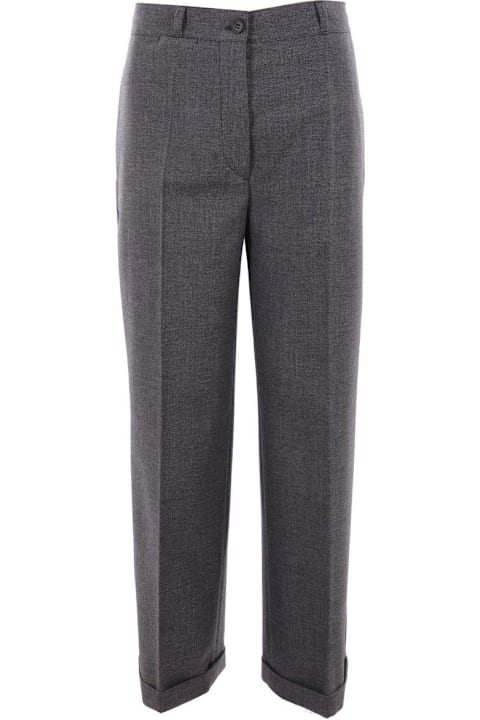 Prada Pants & Shorts for Women Prada Pleated Turn-up Hem Trousers