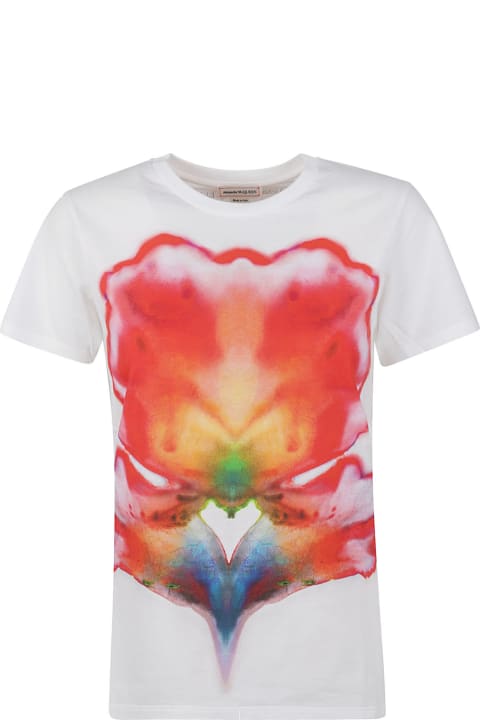 Fashion for Women Alexander McQueen Floral Print Regular T-shirt