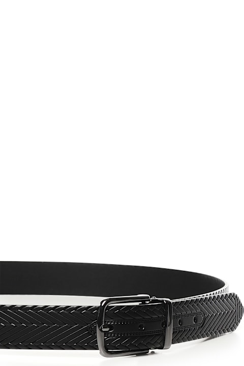 Emporio Armani إكسسوارات لـ القسم الرجالي Emporio Armani Braided Leather Belt