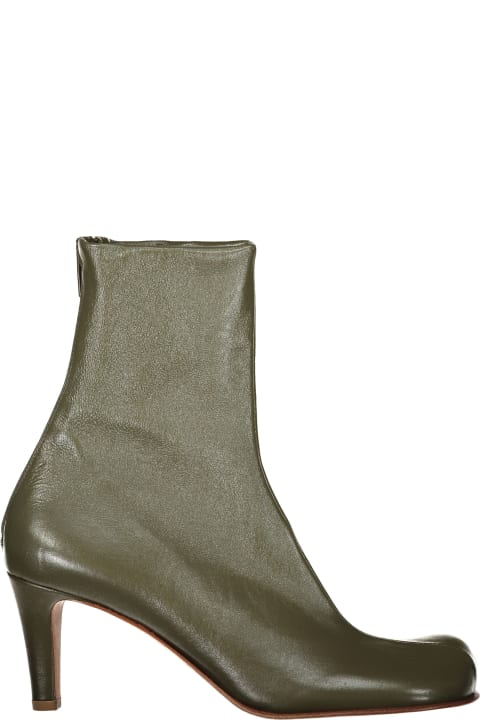 ウィメンズ Bottega Venetaのブーツ Bottega Veneta Bloc Leather Ankle Boots