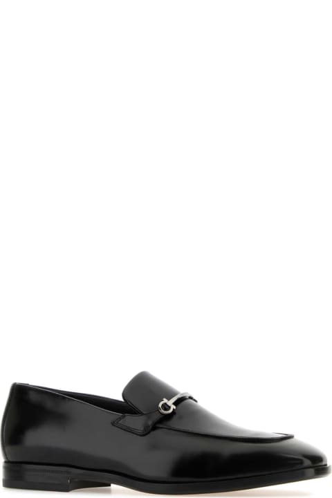 Ferragamo Loafers & Boat Shoes for Women Ferragamo Black Leather Fedro Loafers