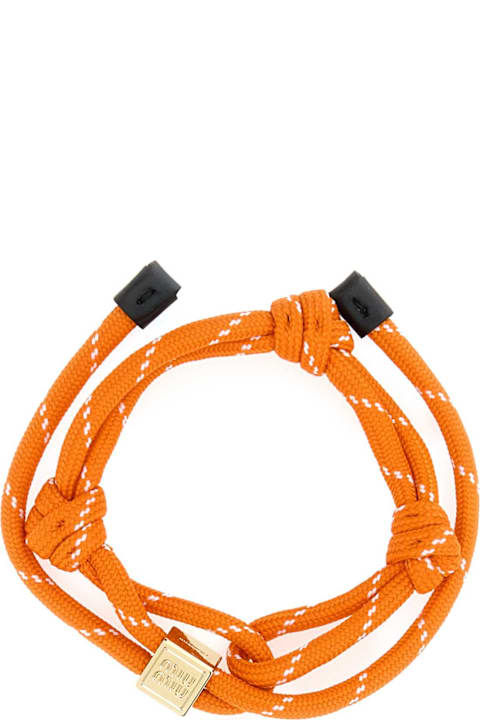 Bracelets for Women Miu Miu Orange Fabric Bracelet