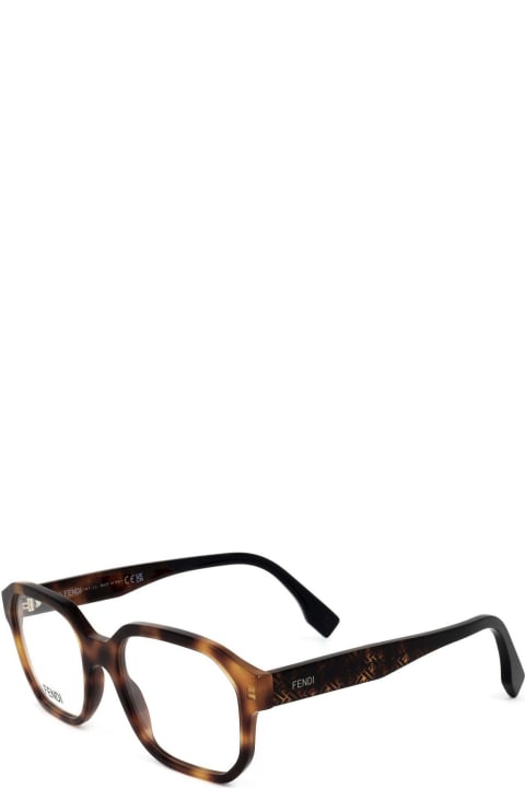 メンズ アクセサリー Fendi Eyewear Geometric Frame Glasses