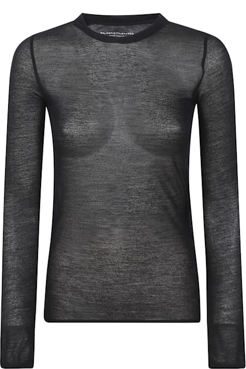 Majestic Filatures Clothing for Women Majestic Filatures Majestic T-shirts And Polos Black