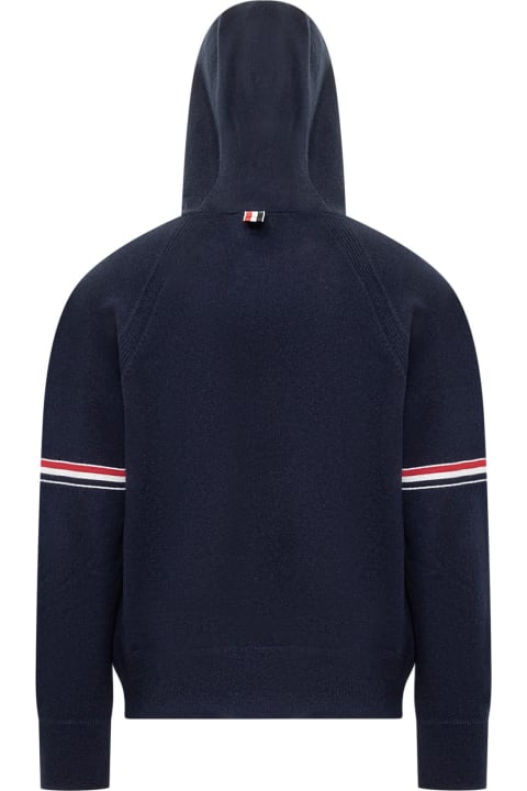 Thom Browne Fleeces & Tracksuits for Men Thom Browne Navy Cashmere Sweater