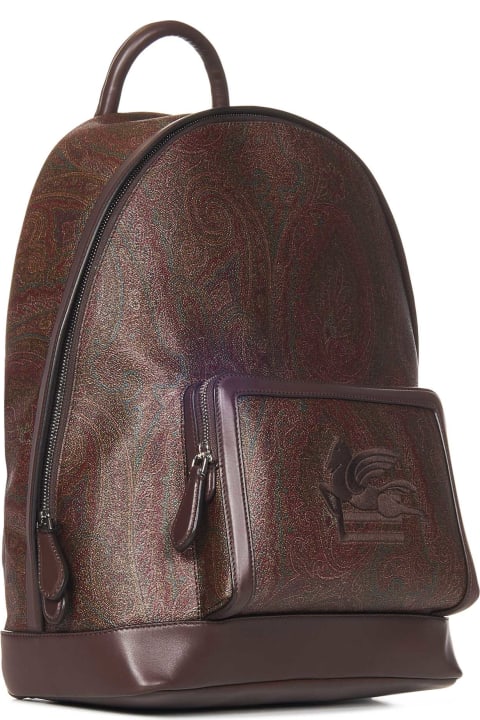 Etro Bags for Men Etro Pegaso Motif Paisley Jacquard Backpack
