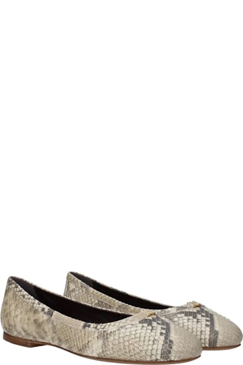 Chloé أحذية مسطحة لـ السيدات Chloé Chloè Python Marcie Ballerina Flat