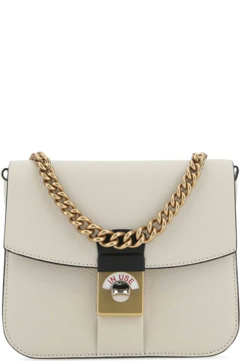 Bags Sale for Women Maison Margiela Two-tone Leather And Cotton New Lock Square Handbag