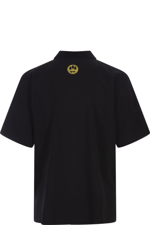 Barrow for Men Barrow Black Polo Shirt With Logo And Smile
