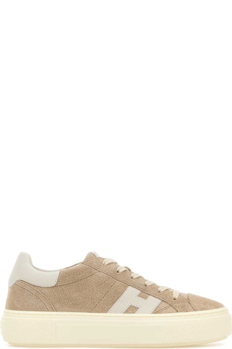 Hogan Beige Suede Sneakers