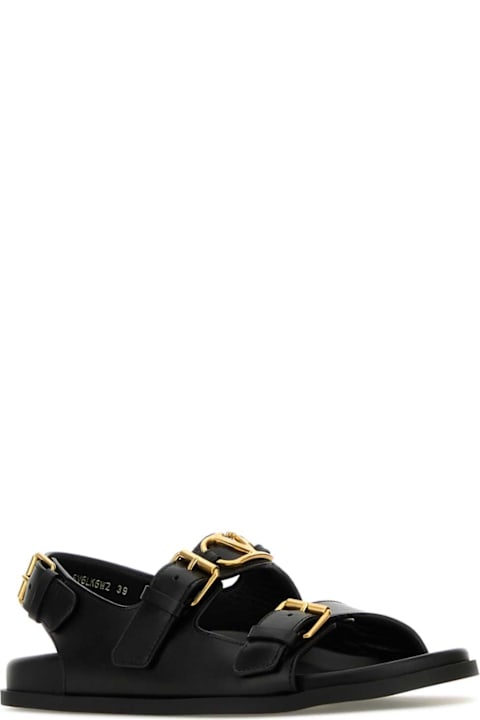 Valentino Garavani for Women Valentino Garavani Black Leather Sandals