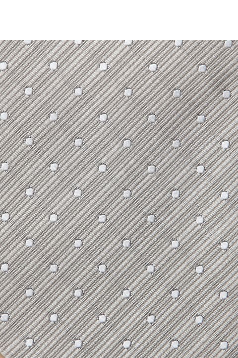 Ties for Men Tom Ford White And Gold Silk Tie