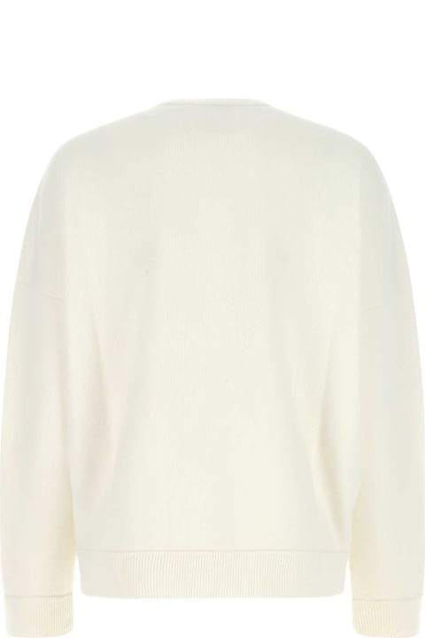 Fleeces & Tracksuits for Women Loewe Ivory Cashmere Blend Oversize Sweater