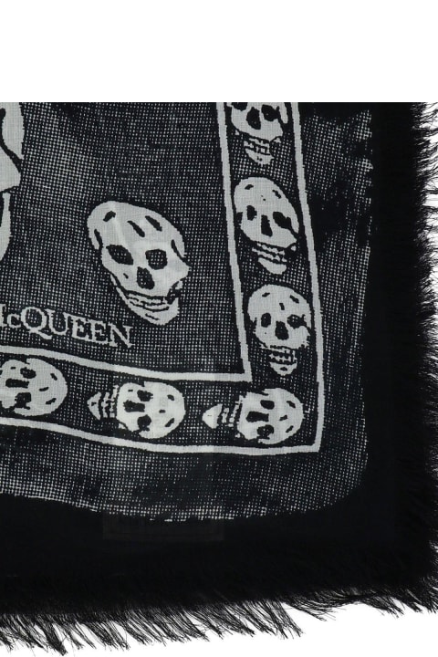 Scarves for Men Alexander McQueen Skull Printed Scarf