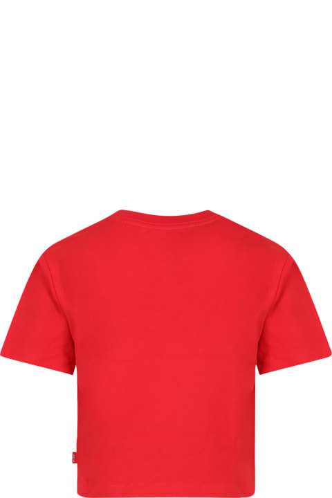 Fashion for Kids Levi's Red T-shirt For Girl With Logo