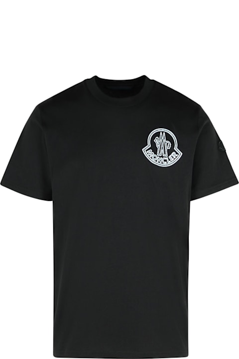 メンズ トップス Moncler Black Cotton T-shirt