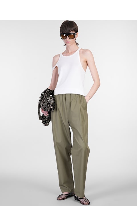 Laneus Clothing for Women Laneus Pants In Green Cotton