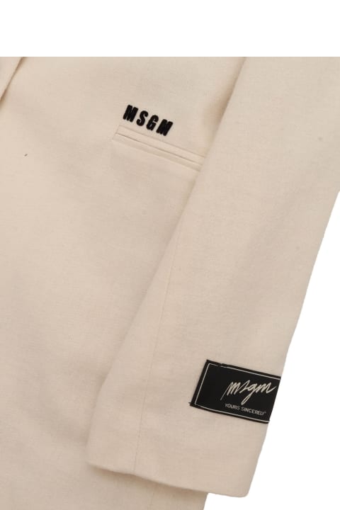 Homeware MSGM Brushed Viyella Blazer Girl Crema/cream
