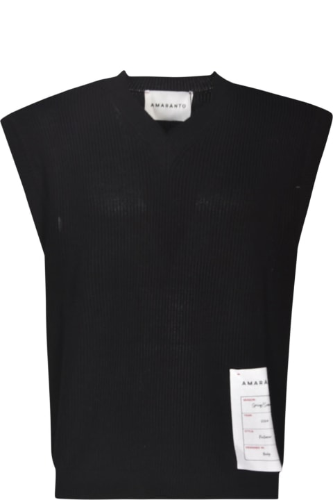 Amaranto Coats & Jackets for Men Amaranto Rib Knitted Vest