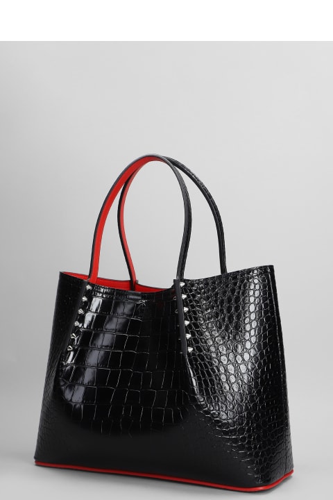 Christian Louboutin Totes for Women Christian Louboutin Cabarock Tote In Black Leather