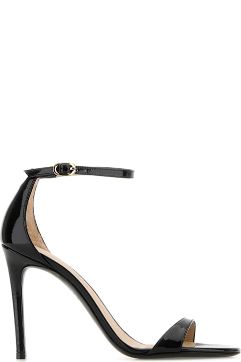 أدوات منزلية Stuart Weitzman Black Leather Nudist Sandals