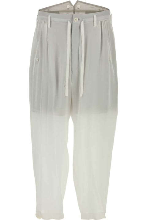 Yohji Yamamoto Pants for Men Yohji Yamamoto White Silk Pant