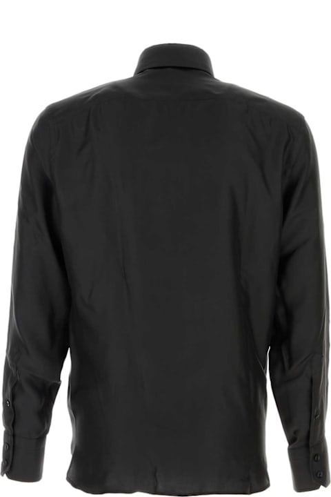 Shirts for Men Tom Ford Black Silk Shirt