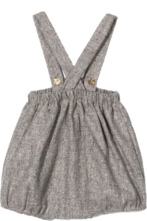 La stupenderia Bottoms for Baby Girls La stupenderia Wool And Silk Dungarees