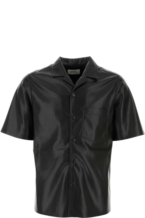 Nanushka Shirts for Men Nanushka Black Synthetic Leather Bodil Shirt