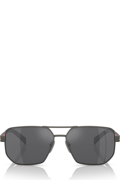 Accessories for Men Prada Linea Rossa Ps 51zs Matte Gunmetal Sunglasses