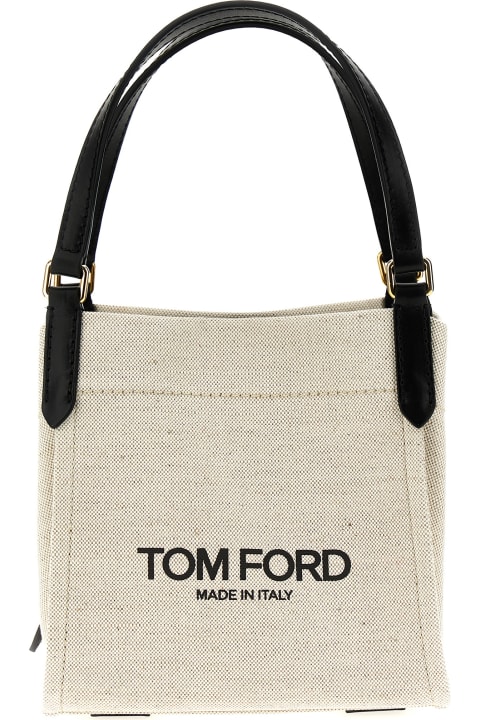 ウィメンズ トートバッグ Tom Ford Logo Canvas Handbag