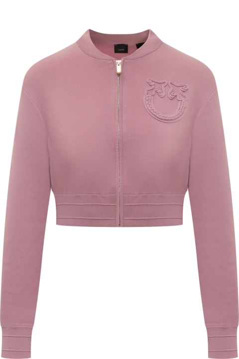 Pinko Coats & Jackets for Women Pinko Bomber Jacket With Love Birds Logo