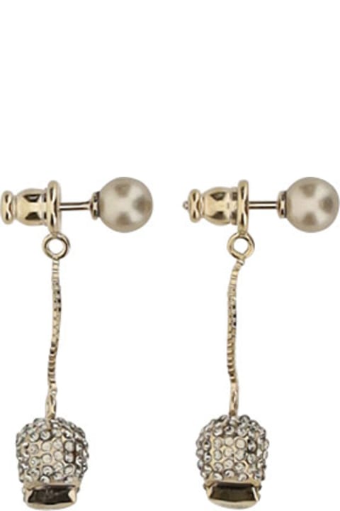 Jewelry for Women Alexander McQueen Skull Earrings With Pave' And Chain