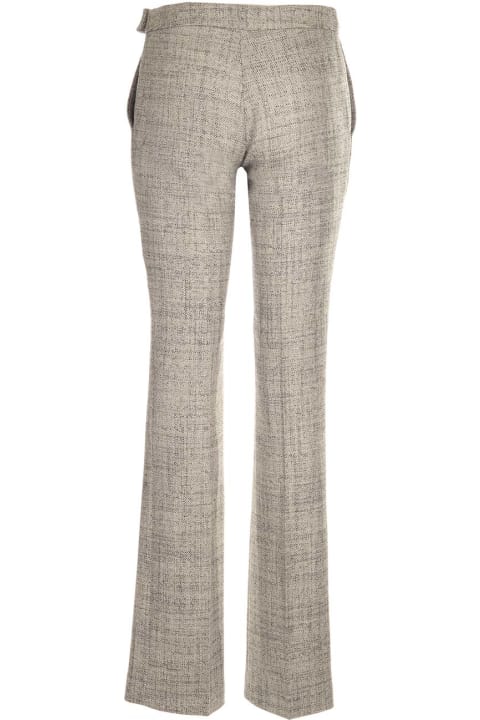 ウィメンズ Stella McCartneyのパンツ＆ショーツ Stella McCartney Slim Fit Tailored Trousers In Oat Wool Mouline