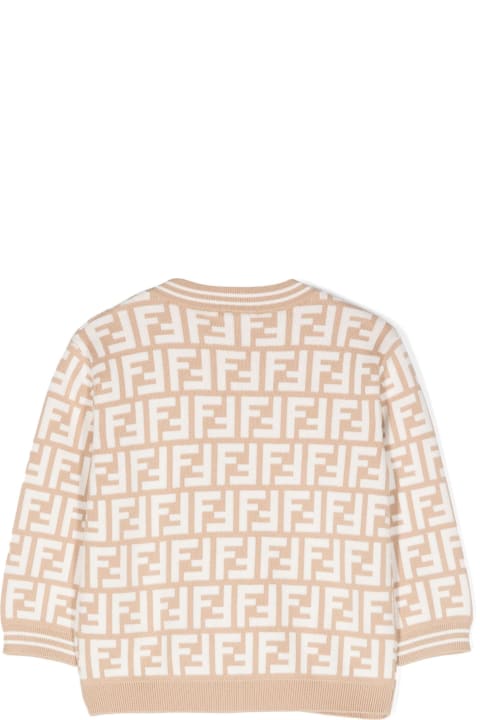 Fendi Sweaters & Sweatshirts for Baby Boys Fendi Fendi Kids Sweaters Beige