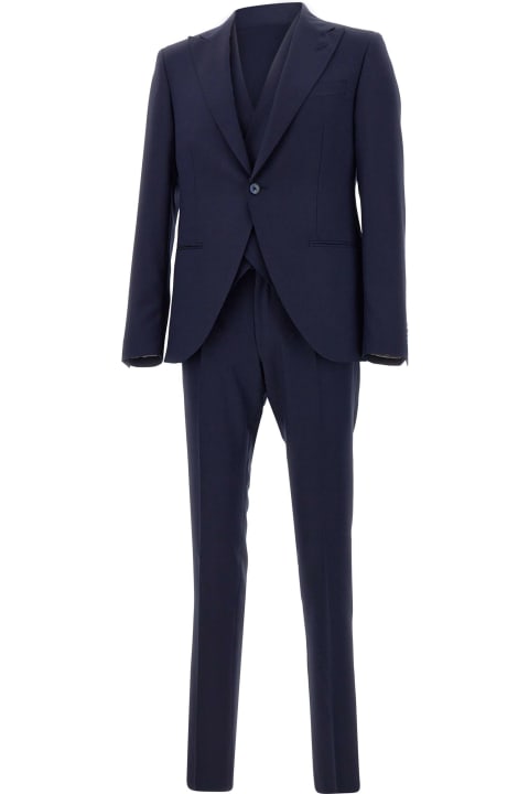 Suits for Men Corneliani Three-piece Cool Wool Blend Suit