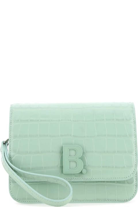 Fashion for Women Balenciaga Sea Green Leather Small B Crossbody Bag